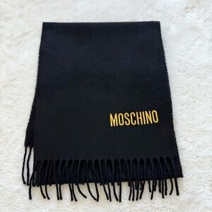 Moschino unisex black scarf